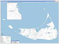 Nantucket, Ma Carrier Route Wall Map