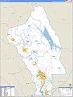 Napa, Ca Carrier Route Wall Map
