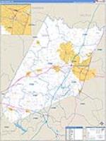 Nash, Nc Carrier Route Wall Map