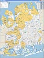 Nassau, Ny Carrier Route Wall Map