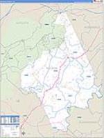 Nelson, Va Carrier Route Wall Map