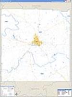 Neshoba, Ms Carrier Route Wall Map