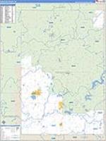 Newaygo, Mi Carrier Route Wall Map