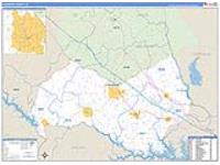 Newberry, Sc Carrier Route Wall Map
