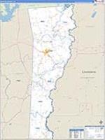 Newton, Tx Carrier Route Wall Map