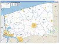 Niagara, Ny Carrier Route Wall Map