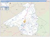 Nicholas, Wv Carrier Route Wall Map