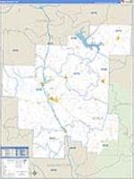 Noble, Oh Carrier Route Wall Map