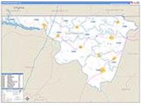Northampton, Nc Carrier Route Wall Map