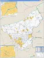 Northampton, Pa Carrier Route Wall Map