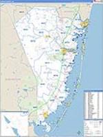 Ocean, Nj Carrier Route Wall Map