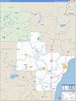 Oconto, Wi Carrier Route Wall Map