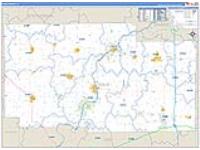 Ogle, Il Carrier Route Wall Map