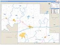 Okfuskee, Ok Carrier Route Wall Map