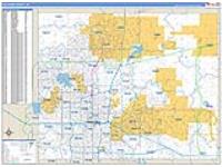 Oklahoma, Ok Carrier Route Wall Map