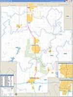 Okmulgee, Ok Carrier Route Wall Map
