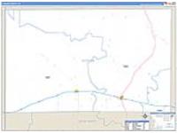 Oldham, Tx Carrier Route Wall Map