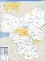 Oneida, Ny Carrier Route Wall Map