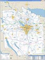 Onondaga, Ny Carrier Route Wall Map