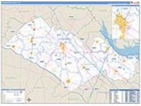 Orangeburg, Sc Carrier Route Wall Map