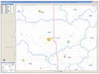 Ottawa, Ks Carrier Route Wall Map