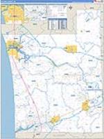 Ottawa, Mi Carrier Route Wall Map