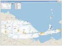 Ottawa, Oh Carrier Route Wall Map