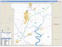 Ottawa, Ok Carrier Route Wall Map
