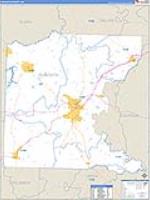 Ouachita, Ar Carrier Route Wall Map