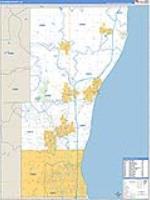 Ozaukee, Wi Carrier Route Wall Map