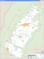 Page, Va Carrier Route Wall Map