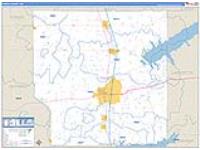 Panola, Ms Carrier Route Wall Map