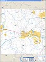 Parker, Tx Carrier Route Wall Map