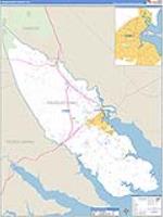 Pasquotank, Nc Carrier Route Wall Map