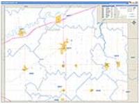 Paulding, Oh Carrier Route Wall Map