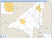 Peach, Ga Carrier Route Wall Map