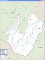 Pendleton, Wv Carrier Route Wall Map