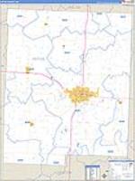 Pettis, Mo Carrier Route Wall Map
