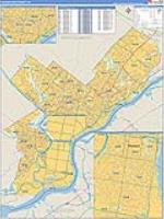Philadelphia, Pa Carrier Route Wall Map