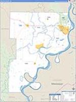 Phillips, Ar Carrier Route Wall Map