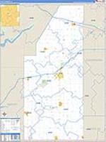 Piatt, Il Carrier Route Wall Map