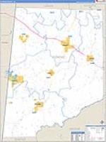 Pickens, Al Carrier Route Wall Map