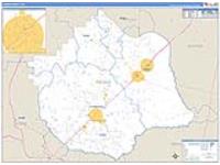 Pierce, Ga Carrier Route Wall Map