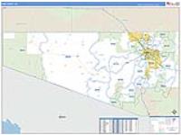 Pima, Az Carrier Route Wall Map