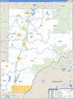Pine, Mn Carrier Route Wall Map