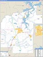 Pittsburg, Ok Carrier Route Wall Map