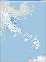 Plaquemines Parish (), La Carrier Route Wall Map