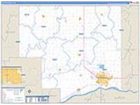 Platte, Ne Carrier Route Wall Map