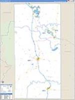 Platte, Wy Carrier Route Wall Map