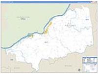 Pleasants, Wv Carrier Route Wall Map